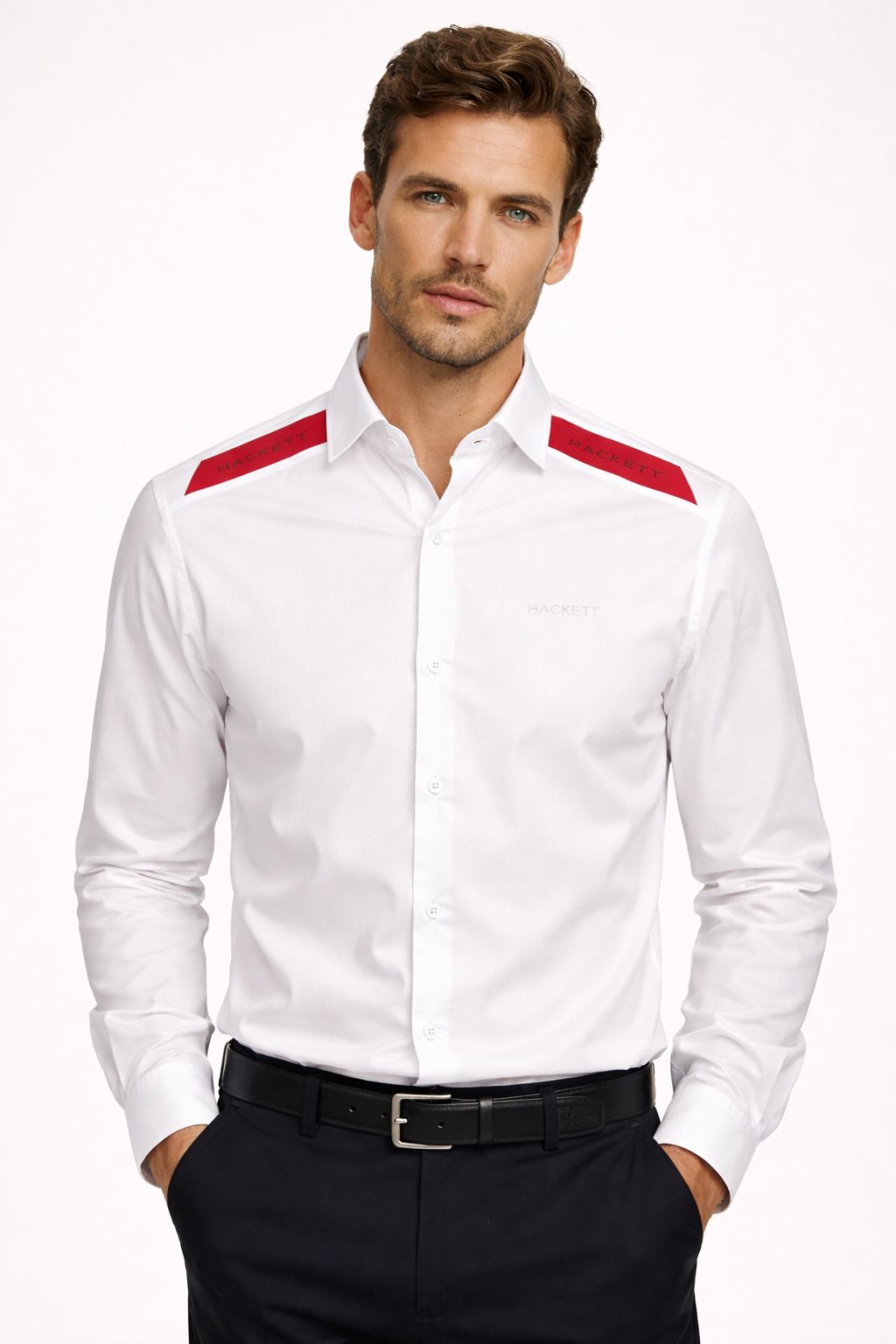Hackett Royal White Shirt